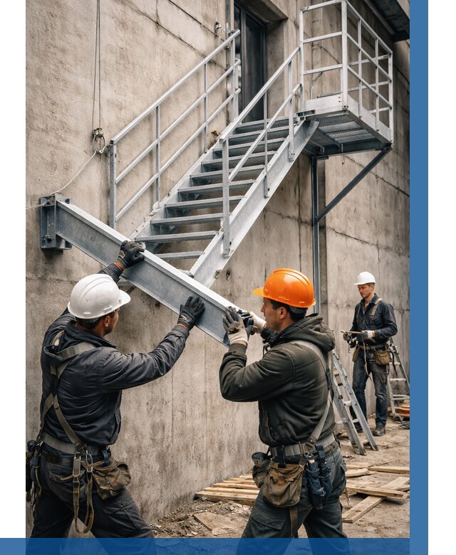 Монтаж металлических лестниц в Шарыпове от 15158 р. | ВЫСОТНИК-Шрп