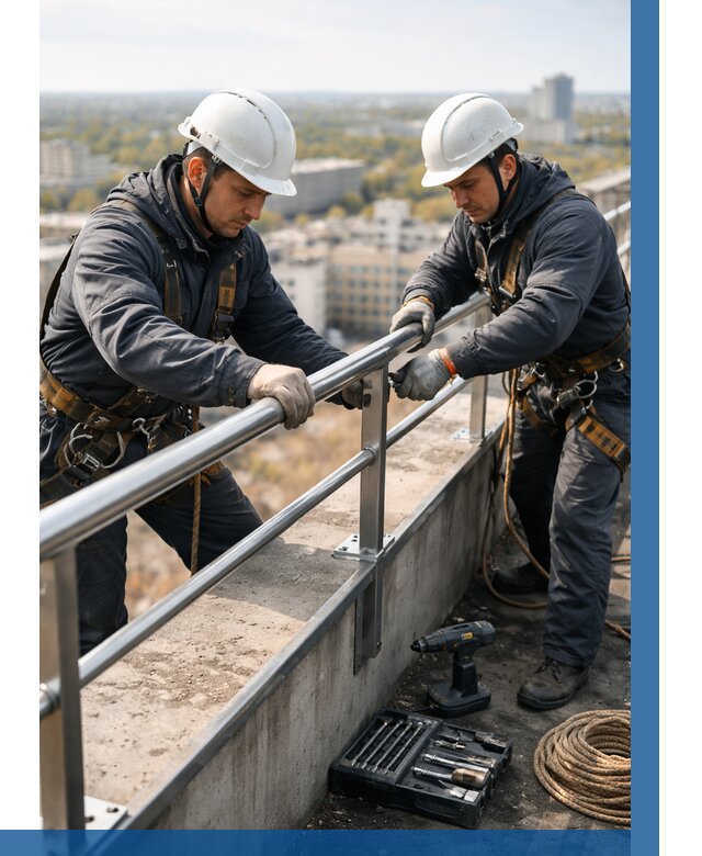 Монтаж перил на высоте в Шарыпове от 2526 р. | ВЫСОТНИК-Шрп