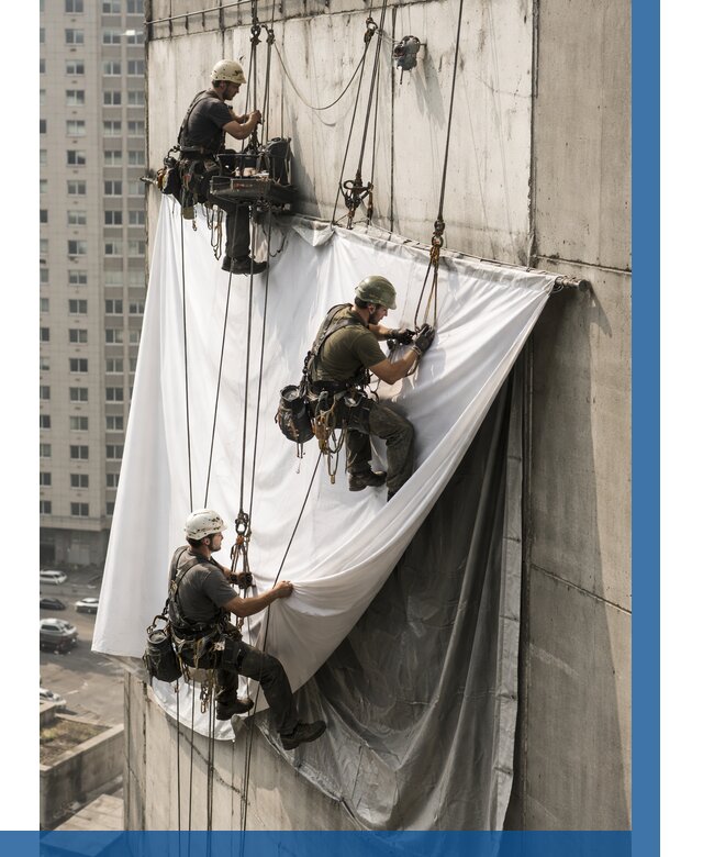 Замена баннерного полотна в Шарыпове от 6568 р. | ВЫСОТНИК-Шрп—заказать