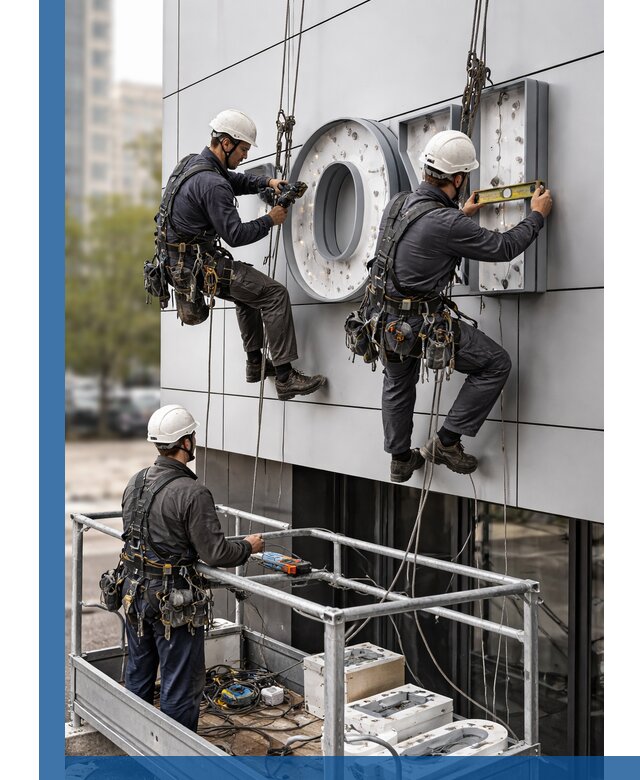 Профессиональный монтаж световых букв в Шарыпове под ключ