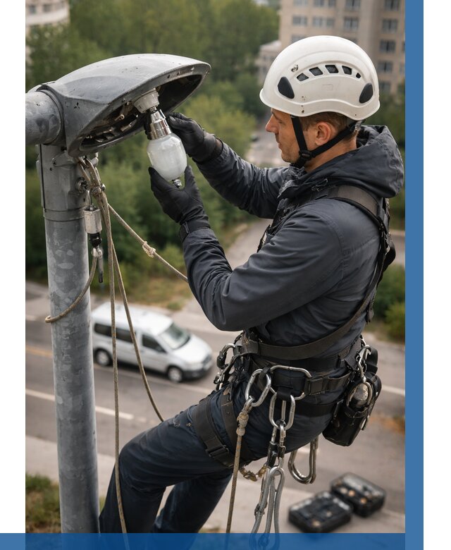 Замена ламп на высоте в Шарыпове от 2526 р. | ВЫСОТНИК-Шрп