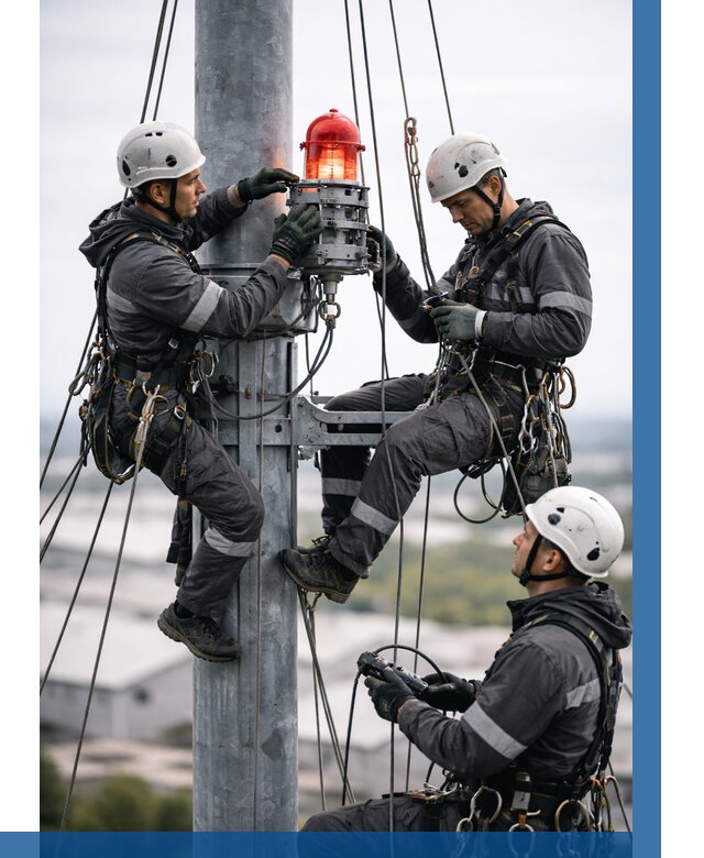 Монтаж заградительных огней в Шарыпове от 8589 р. | ВЫСОТНИК-Шрп