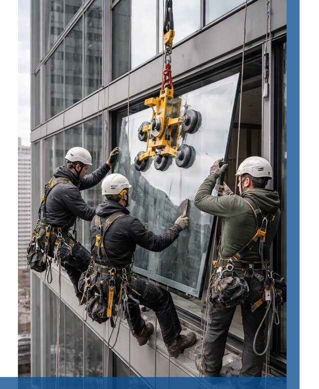 Фасадное остекление зданий под ключ в Шарыпове от 10105 р. | ВЫСОТНИК-Шрп