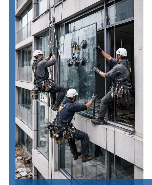Фасадное остекление и монтаж витражей зданий в Шарыпове под ключ
