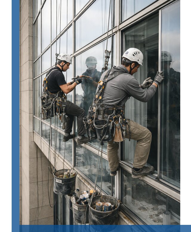 Ремонт витражных конструкций и фасадного остекления в Шарыпове