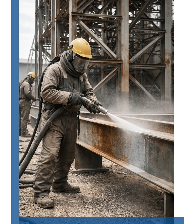 Пескоструйная очистка металлоконструкций в Шарыпове промышленная