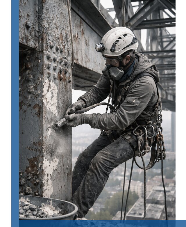 Удаление старой краски с металлических конструкций в Шарыпове