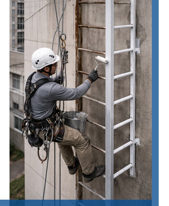 Покраска пожарных лестниц в Шарыпове от 4547 р. | ВЫСОТНИК-Шрп