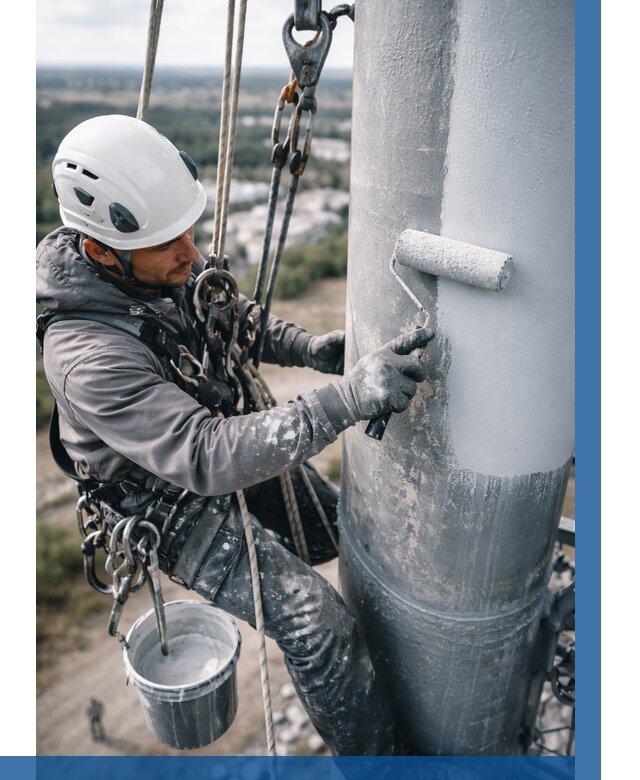 Покраска мачт связи под ключ в Шарыпове от 859 р. | ВЫСОТНИК-Шрп