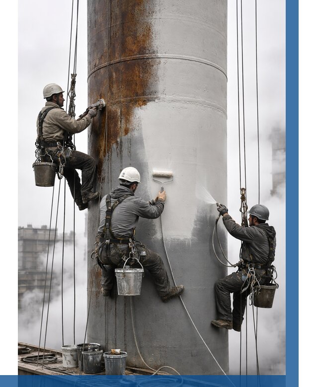 Покраска дымовых труб в Шарыпове от 8589 р. | ВЫСОТНИК-Шрп