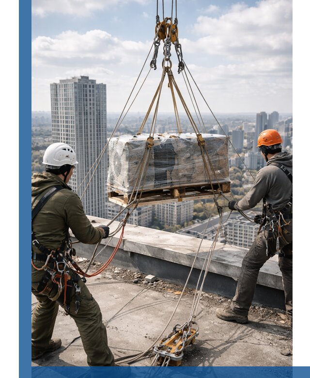 Подъем и монтаж крупногабаритных грузов на крышу в Шарыпове