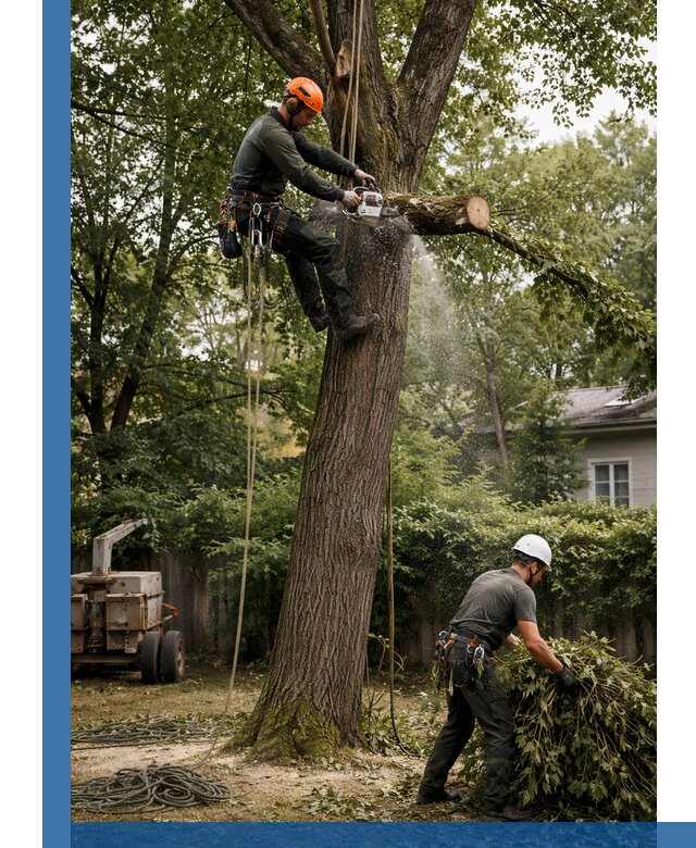 Кронирование деревьев в Шарыпове, безопасная высотная обрезка