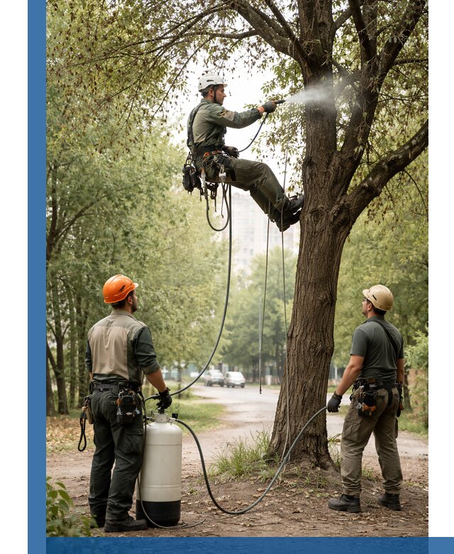 Обработка деревьев от вредителей в Шарыпове профессиональная защита