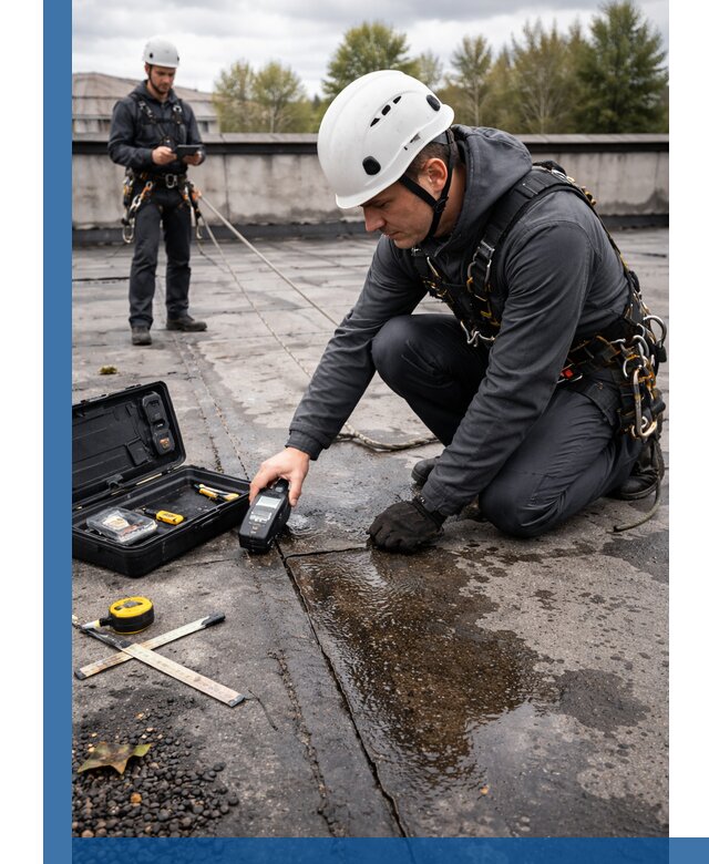 Обследование кровли на протечки и выявление дефектов в Шарыпове