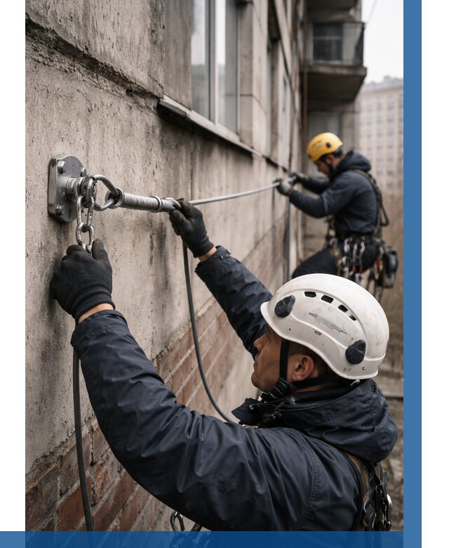 Монтаж анкерных линий в Шарыпове от 3032 р. | ВЫСОТНИК-Шрп