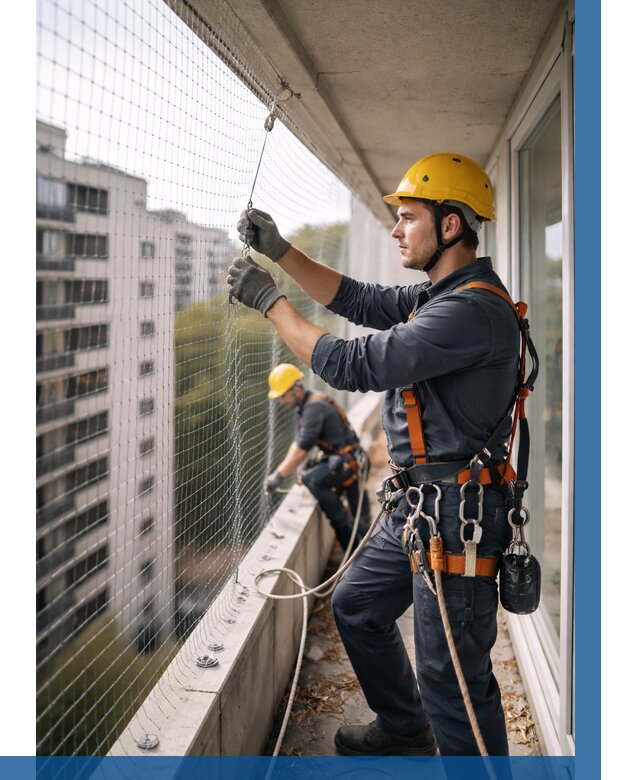 Монтаж сетки от птиц в Шарыпове от 4547 р. | ВЫСОТНИК-Шрп